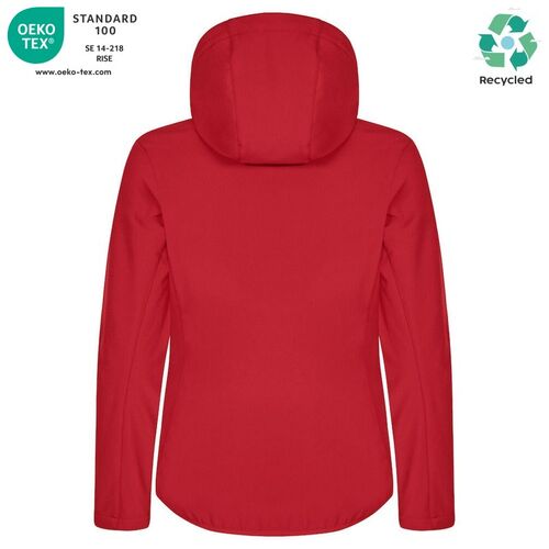 Chaqueta softshell Mod. CLASSIC SOFTSHELL HOODY LADY Rojo (35) Talla XS