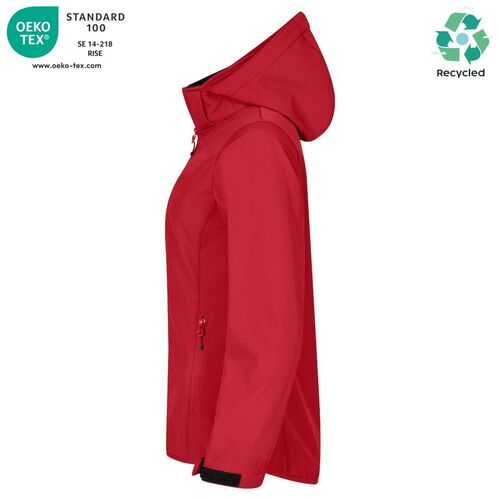 Chaqueta softshell Mod. CLASSIC SOFTSHELL HOODY LADY Rojo (35) Talla XS