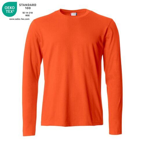 Camiseta de manga larga Mod. BASIC-T L/S Naranja rojizo (18) Talla 3XL