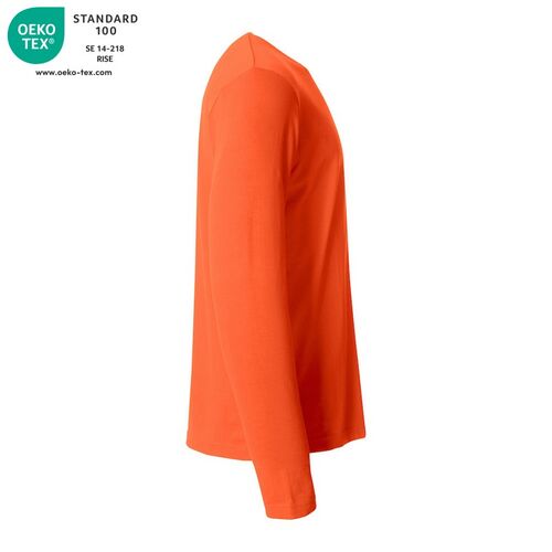 Camiseta de manga larga Mod. BASIC-T L/S Naranja rojizo (18) Talla 3XL