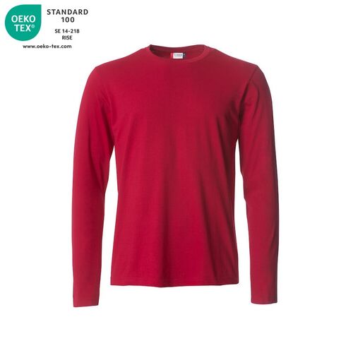 Camiseta de manga larga Mod. BASIC-T L/S Rojo (35) Talla 3XL