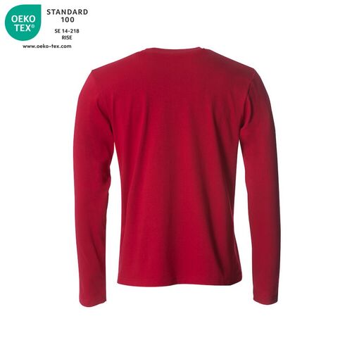 Camiseta de manga larga Mod. BASIC-T L/S Rojo (35) Talla 3XL