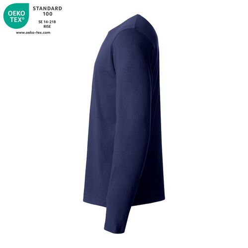 Camiseta de manga larga Mod. BASIC-T L/S Azul oscuro (580) Talla XL