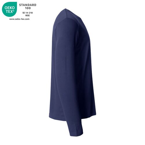 Camiseta de manga larga Mod. BASIC-T L/S Azul oscuro (580) Talla XL