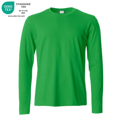 Camiseta de manga larga Mod. BASIC-T L/S Verde manzana (605) Talla L