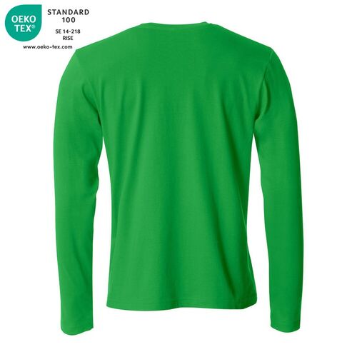 Camiseta de manga larga Mod. BASIC-T L/S Verde manzana (605) Talla L