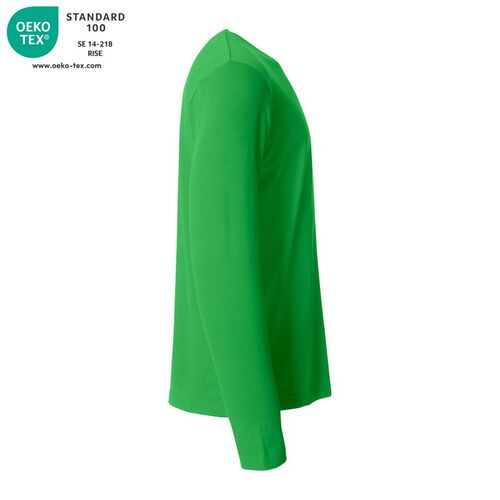 Camiseta de manga larga Mod. BASIC-T L/S Verde manzana (605) Talla L