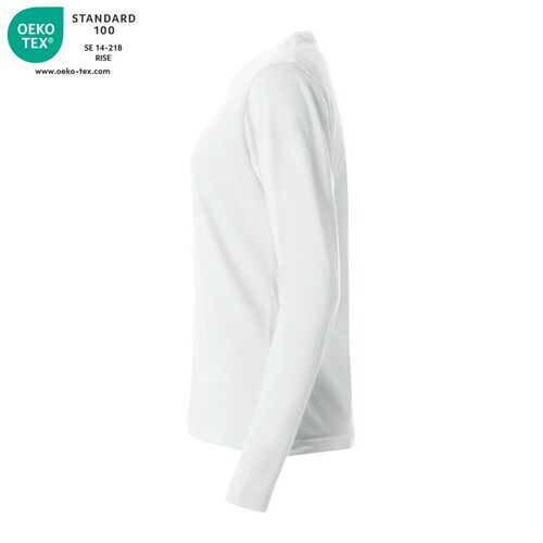 Camiseta de mujer de manga larga Mod. BASIC-T L/S LADIES Blanco (00) Talla XS