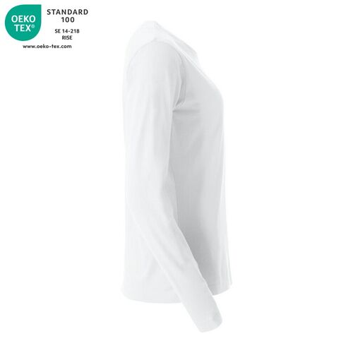 Camiseta de mujer de manga larga Mod. BASIC-T L/S LADIES Blanco (00) Talla XS