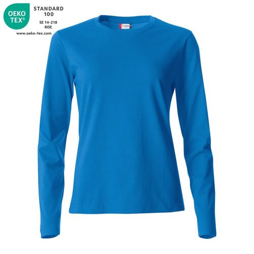 Camiseta de mujer de manga larga Mod. BASIC-T L/S LADIES Azul real (55) Talla L