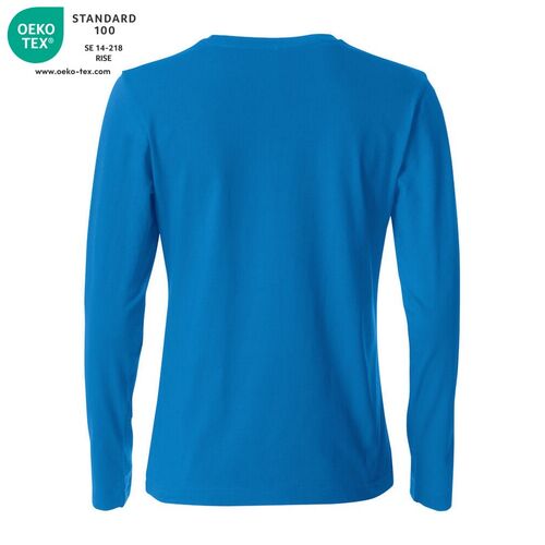 Camiseta de mujer de manga larga Mod. BASIC-T L/S LADIES Azul real (55) Talla L