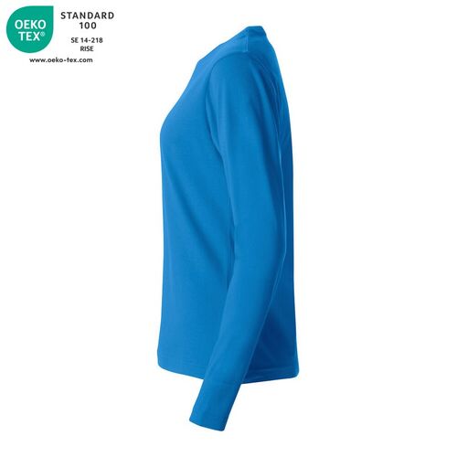 Camiseta de mujer de manga larga Mod. BASIC-T L/S LADIES Azul real (55) Talla L