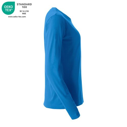 Camiseta de mujer de manga larga Mod. BASIC-T L/S LADIES Azul real (55) Talla L