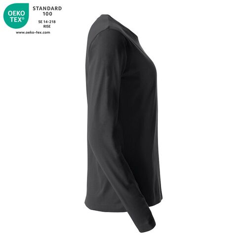 Camiseta de mujer de manga larga Mod. BASIC-T L/S LADIES Negro (99) Talla L