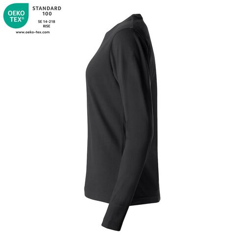 Camiseta de mujer de manga larga Mod. BASIC-T L/S LADIES Negro (99) Talla L