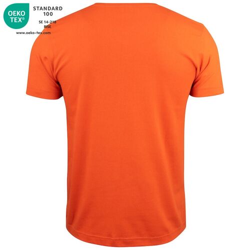 Camiseta unisex Mod. BASIC-T V-NECK Naranja rojizo (18) Talla XS