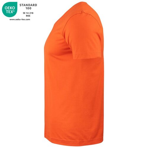 Camiseta unisex Mod. BASIC-T V-NECK Naranja rojizo (18) Talla XS