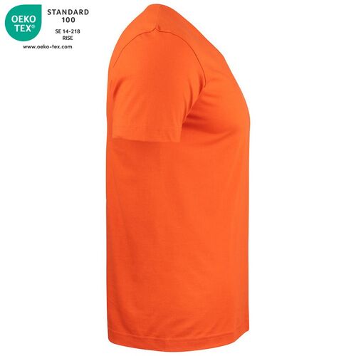 Camiseta unisex Mod. BASIC-T V-NECK Naranja rojizo (18) Talla XS