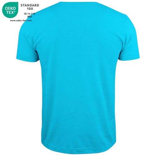 Camiseta unisex Mod. BASIC-T V-NECK Azul turquesa (54) Talla XS