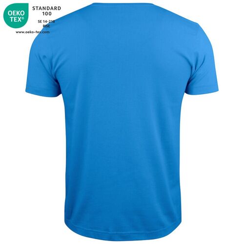 Camiseta unisex Mod. BASIC-T V-NECK Azul real (55) Talla XS