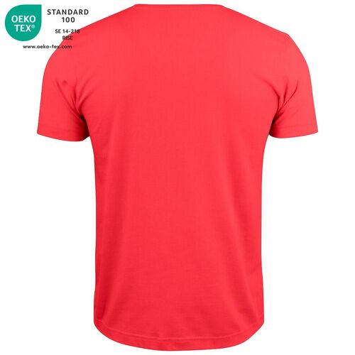 Camiseta unisex Mod. BASIC-T V-NECK Rojo (35) Talla XS