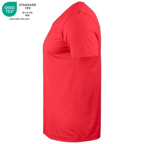 Camiseta unisex Mod. BASIC-T V-NECK Rojo (35) Talla XS