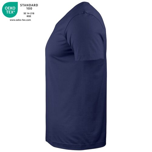 Camiseta unisex Mod. BASIC-T V-NECK Azul oscuro (580) Talla S