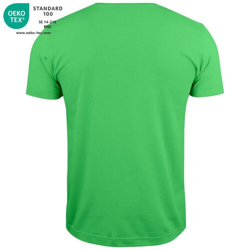 Camiseta unisex Mod. BASIC-T V-NECK Verde manzana (605) Talla XS