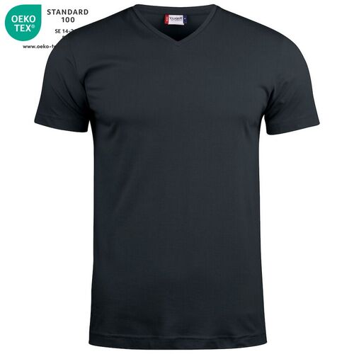 Camiseta unisex Mod. BASIC-T V-NECK Negro (99) Talla XS