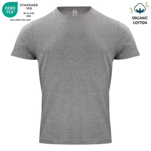 Camiseta unisex Mod. ORGANIC COTTON-T Gris jaspeado (95) Talla XS