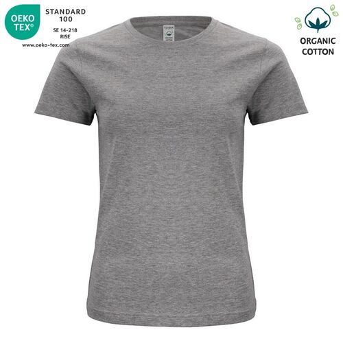 Camiseta unisex Mod. ORGANIC COTTON-T LADIES Gris jaspeado (95) Talla S