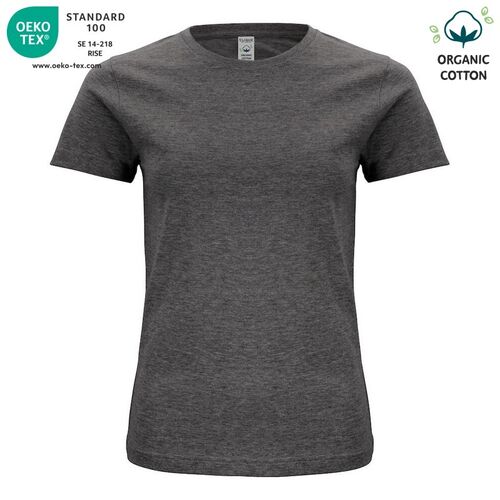 Camiseta unisex Mod. ORGANIC COTTON-T LADIES Antracita jaspeado (955) Talla XS