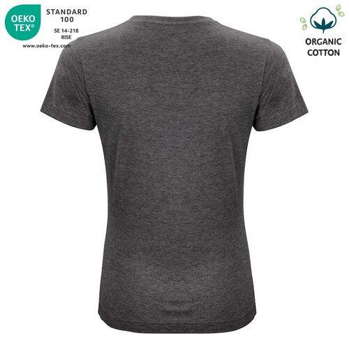 Camiseta unisex Mod. ORGANIC COTTON-T LADIES Antracita jaspeado (955) Talla XS