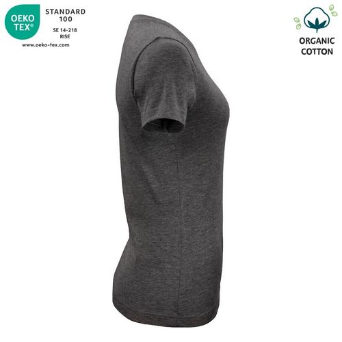 Camiseta unisex Mod. ORGANIC COTTON-T LADIES Antracita jaspeado (955) Talla XS