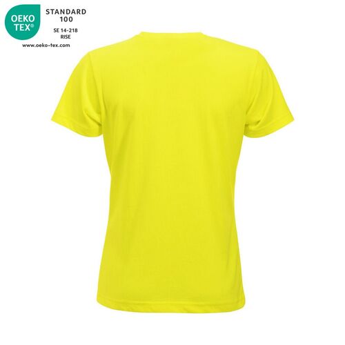 Camiseta manga corta de mujer Mod. CLASSIC-T LADIES Amarillo alta visibilidad (11) Talla S