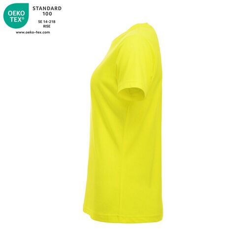Camiseta manga corta de mujer Mod. CLASSIC-T LADIES Amarillo alta visibilidad (11) Talla S