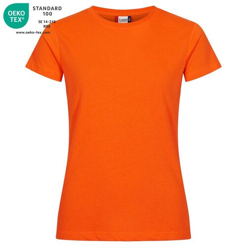 Camiseta manga corta de mujer Mod. CLASSIC-T LADIES Naranja alta visibilidad (170) Talla XXL