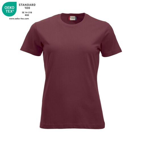 Camiseta manga corta de mujer Mod. CLASSIC-T LADIES Burdeos (38) Talla S