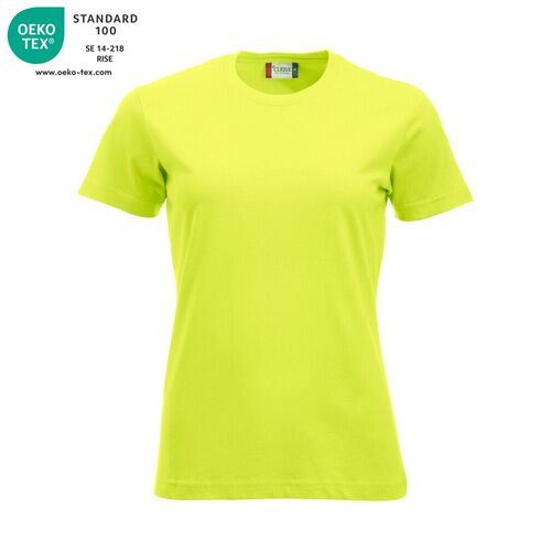 Camiseta de mujer Mod. CLASSIC-T LADIES Verde visibilidad (600) Talla XS