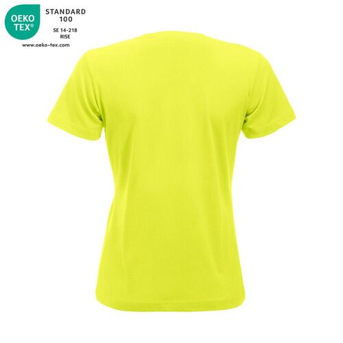 Camiseta de mujer Mod. CLASSIC-T LADIES Verde visibilidad (600) Talla XS