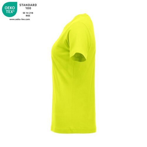 Camiseta de mujer Mod. CLASSIC-T LADIES Verde visibilidad (600) Talla XS