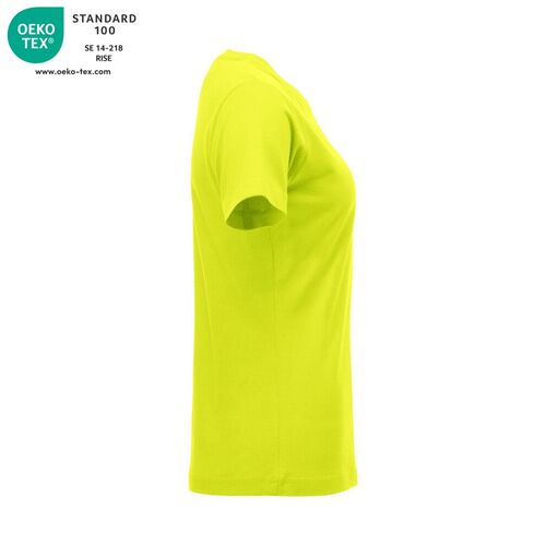 Camiseta de mujer Mod. CLASSIC-T LADIES Verde visibilidad (600) Talla XS