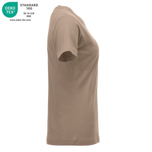 Camiseta manga corta de mujer Mod. CLASSIC-T LADIES Café con leche (820) Talla XL
