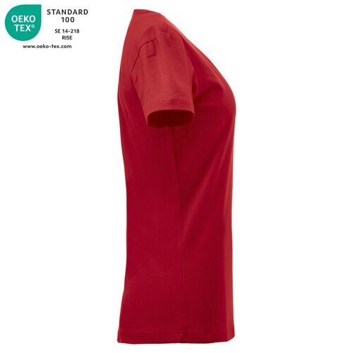 Camiseta de manga corta de señora Mod. CAROLI Rojo (35) Talla M