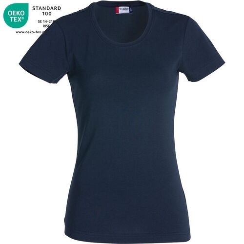 Camiseta de manga corta de señora Mod. CAROLI Azul oscuro (580) Talla M