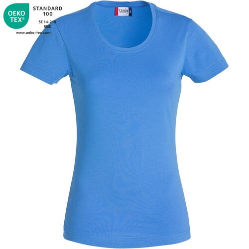 Camiseta de manga corta de señora Mod. CAROLI Azul polar (593) Talla S