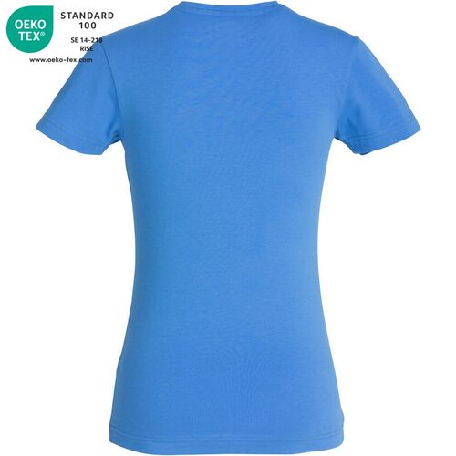 Camiseta de manga corta de señora Mod. CAROLI Azul polar (593) Talla S