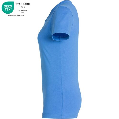 Camiseta de manga corta de señora Mod. CAROLI Azul polar (593) Talla S
