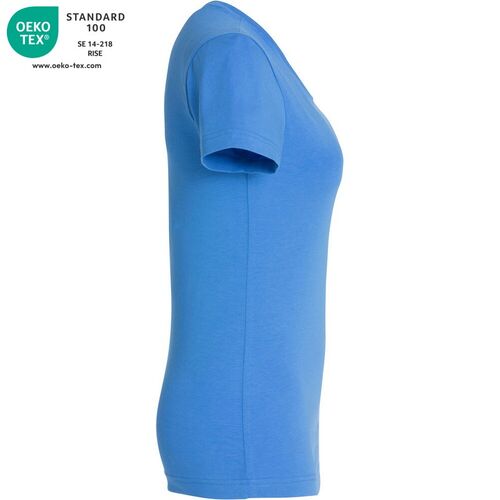 Camiseta de manga corta de señora Mod. CAROLI Azul polar (593) Talla S
