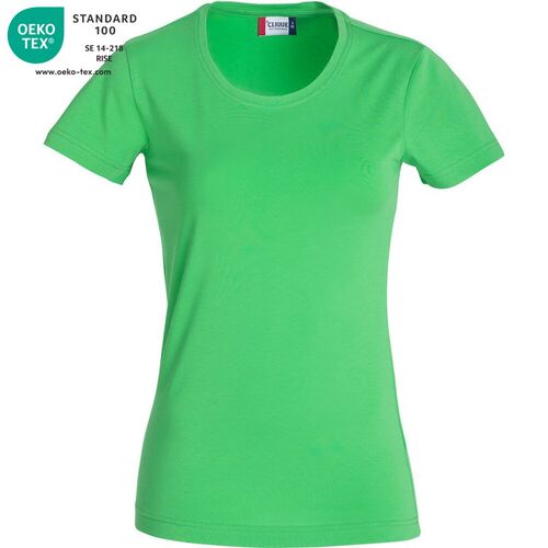 Camiseta de manga corta de señora Mod. CAROLINA Verde manzana (605) Talla M